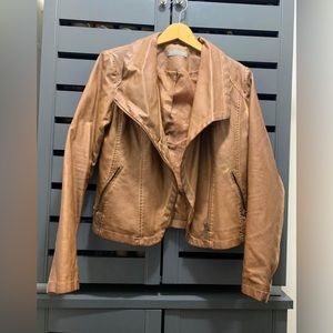 Bagatelle Women’s Brown Faux Leather Jacket